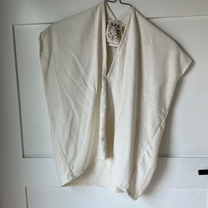 NWT miranda bennett everyday top in silk noil - natural - size 0